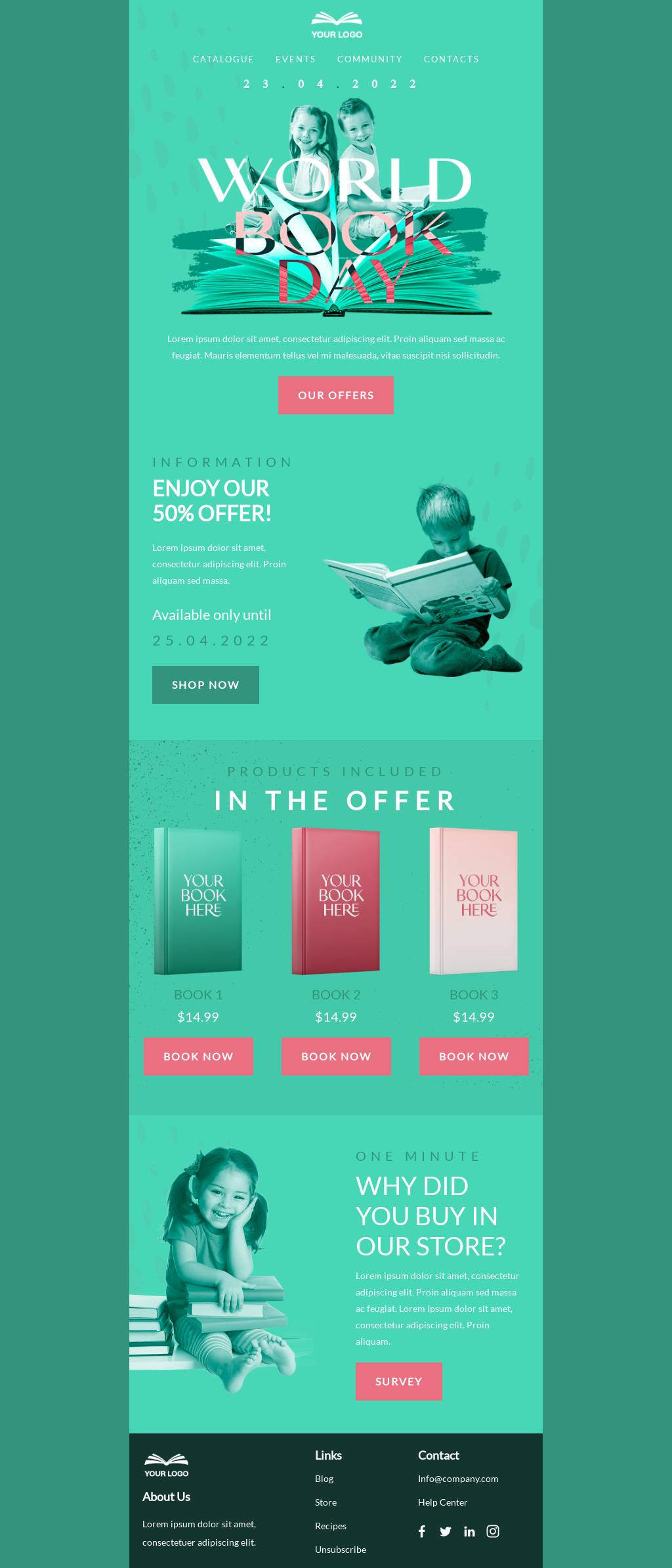 World Book Day email template