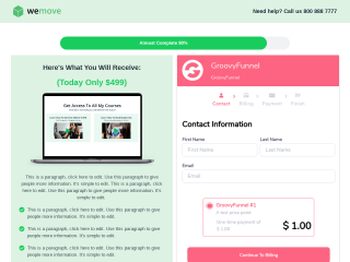 Supplement Sales Page template preview